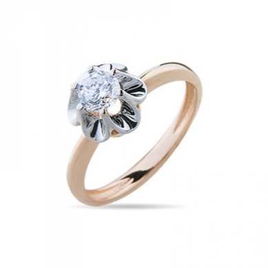 Помолвочное кольцо 0301301006298-V12124 - Ювелирная компания Vangold