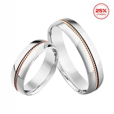 Обручальные кольца 0211300118401-V12141 - Ювелирная компания Vangold