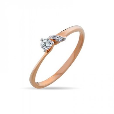 Помолвочное кольцо 0100801006408-V12209 - Ювелирная компания Vangold