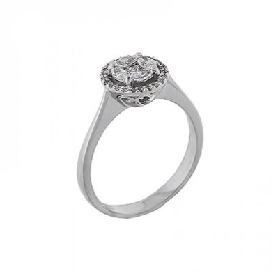 Помолвочное кольцо 0100201007261-V12220 - Ювелирная компания Vangold