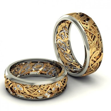 Обручальные кольца KO-OKNR028-K1233 - Ювелирный салон KotaOsta