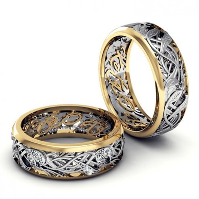 Обручальные кольца KO-OKNR030-K1235 - Ювелирный салон KotaOsta