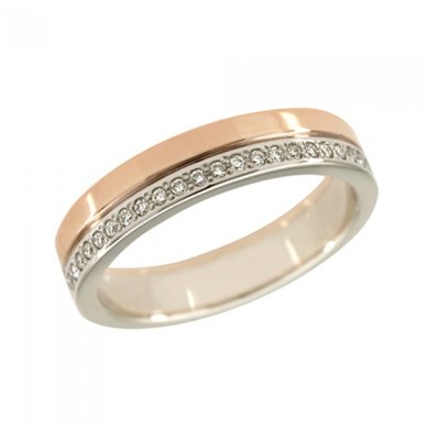 Обручальное кольцо 230629-А1275 - Сеть салонов обручальных колец Алмаз Клуб