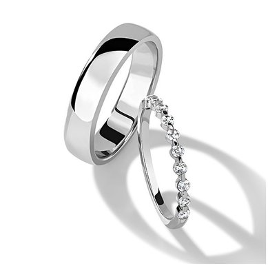 Обручальные кольца XN84 | XN84-В13755 - Студия обручальных колец Васильев и Кулагин