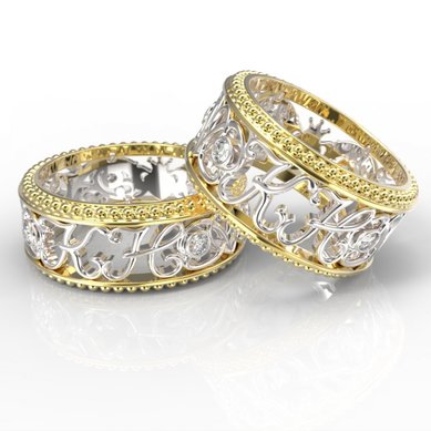 Обручальные кольца SRF1004-Н13805 - Ювелирный салон На Неглинной / Ювелиры Москвы