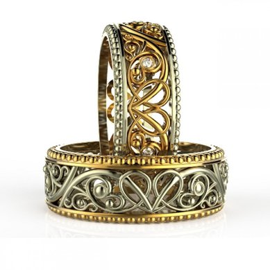 Обручальные кольца SRF1059-Н13869 - Ювелирный салон На Неглинной / Ювелиры Москвы