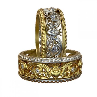 Обручальные кольца SRF1066-Н13871 - Ювелирный салон На Неглинной / Ювелиры Москвы