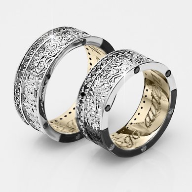 Обручальные кольца J13890 - Ювелирная студия JEWELRY & DIAMONDS