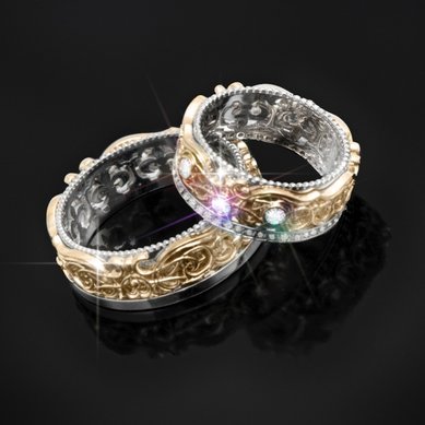 Обручальные кольца J13891 - Ювелирная студия JEWELRY & DIAMONDS