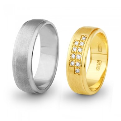 Обручальные кольца 1162-К4-Ж | 1162-К4-Ж-А1392 - Ювелирная компания Алмаз