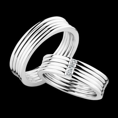 Обручальные кольца ST-8005-И13936 - Ювелирный салон Иванов и Ко - ювелирная мануфактура