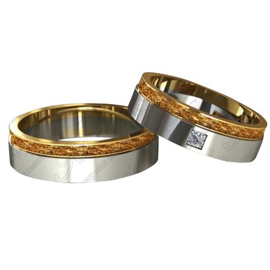 Обручальные кольца 1099 | 1099-А1405 - Ювелирная компания Алмаз