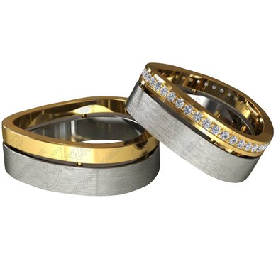 Обручальные кольца 1049 | 1049-А1413 - Ювелирная компания Алмаз