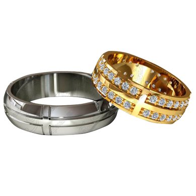 Обручальные кольца 1048 | 1048-А1415 - Ювелирная компания Алмаз