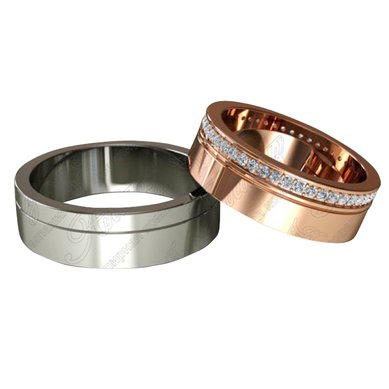 Обручальные кольца 1046 | 1046-А1417 - Ювелирная компания Алмаз