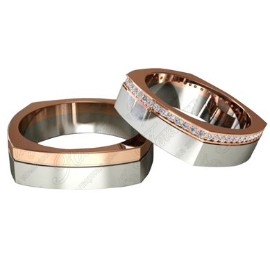 Обручальные кольца 1044 | 1044К-А1418 - Ювелирная компания Алмаз