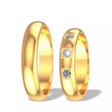 Обручальные кольца 006 | 006-А1426 - Ювелирная компания Алмаз