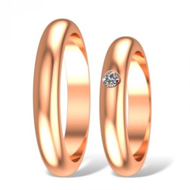 Обручальные кольца 004 | 004-А1427 - Ювелирная компания Алмаз