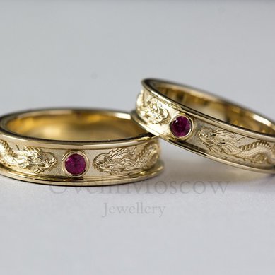 Обручальные кольца (арт.3407) | (арт.3407)-Н14668 - Ювелирный салон На Неглинной / Ювелиры Москвы...