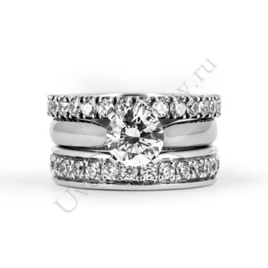 Обручальное и помолвочное кольца 1565 | 1565-Н14756 - Ювелирный салон На Неглинной / Ювелиры Москвы...