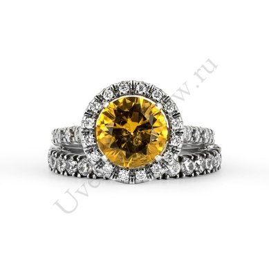 Обручальное и помолвочное кольца 1567 | 1567-Н14788 - Ювелирный салон На Неглинной / Ювелиры Москвы...