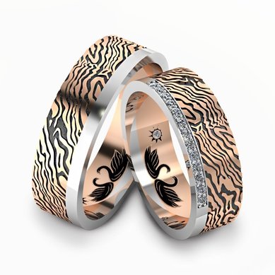 Обручальные кольца A14800 - Ювелирная студия Art-Rings