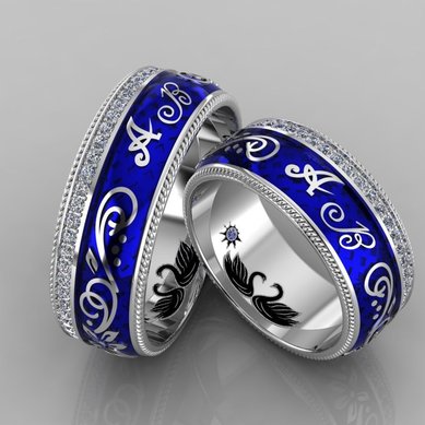 Обручальные кольца A14807 - Ювелирная студия Art-Rings