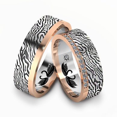 Обручальные кольца A14813 - Ювелирная студия Art-Rings