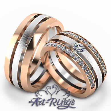 Обручальные кольца A14823 - Ювелирная студия Art-Rings