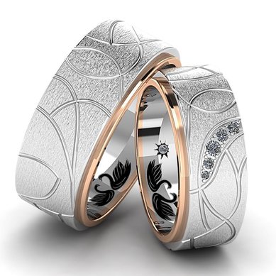 Обручальные кольца 256 | 256-A14826 - Ювелирная студия Art-Rings