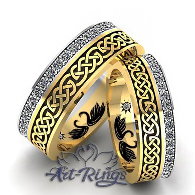 Обручальные кольца A14847 - Ювелирная студия Art-Rings
