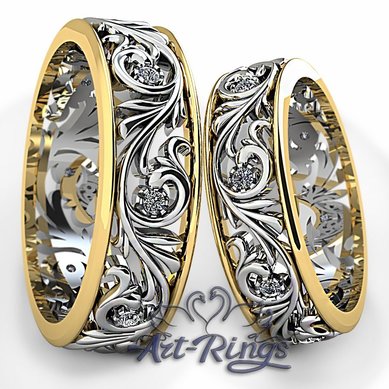 Обручальные кольца A14851 - Ювелирная студия Art-Rings