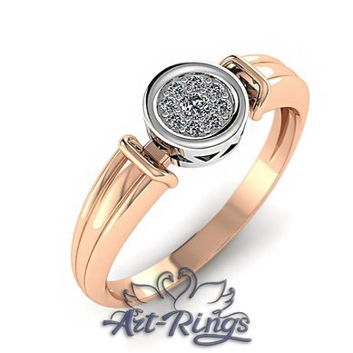 Помолвочное кольцо A14874 - Ювелирная студия Art-Rings