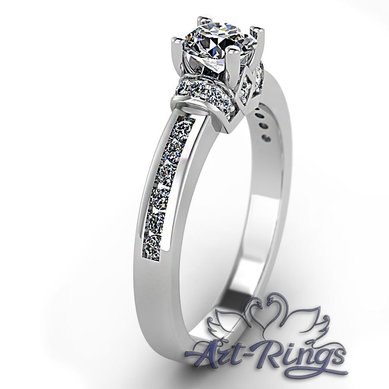 Помолвочное кольцо A14879 - Ювелирная студия Art-Rings