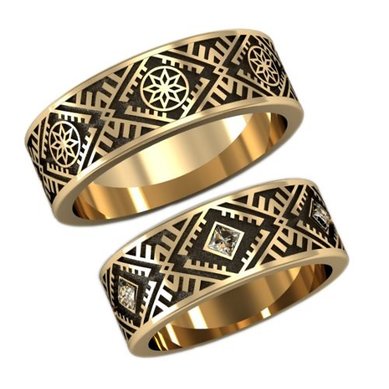 Обручальные кольца ZD-1138 | ZD-1138-З14895 - Ювелирная студия Золотой Дом