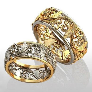 Обручальные кольца Изящность YJ-1073 | Изящность YJ-1073-З14903 - Ювелирная студия Золотой Дом...