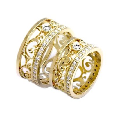 Обручальные кольца Дух западной Европы YA-62 | Дух западной Европы YA-62-З14913 - Ювелирная студия Золотой Дом...