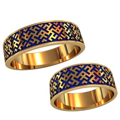 Обручальные кольца VN-750210 | VN-750210-З14943 - Ювелирная студия Золотой Дом