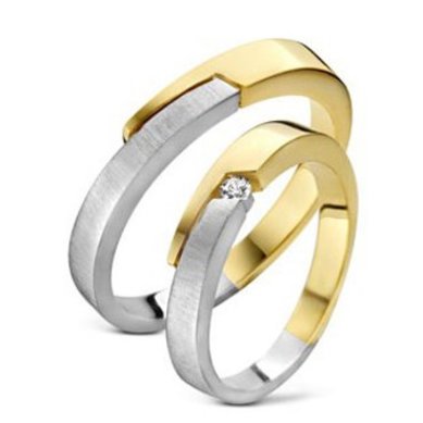 Обручальные кольца с бриллиантом VN-0073 | с бриллиантом VN-0073-З14957 - Ювелирная студия Золотой Дом...