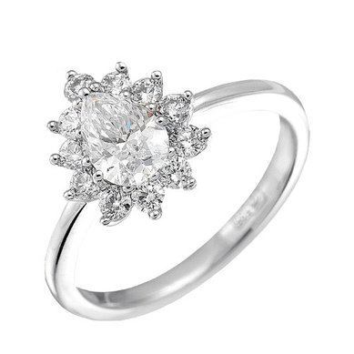 Помолвочное кольцо DF-24036-З14981 - Ювелирная студия Золотой Дом