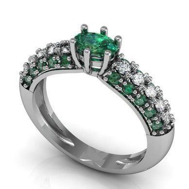 Помолвочное кольцо CC-061-З15009 - Ювелирная студия Золотой Дом