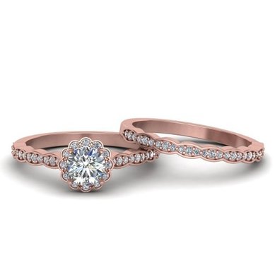 Обручальное и помолвочное кольца CC-716 | CC-716-З15037 - Ювелирная студия Золотой Дом