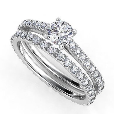 Обручальное и помолвочное кольца CC-350 | CC-350-З15039 - Ювелирная студия Золотой Дом