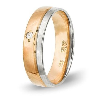 Обручальное кольцо 118607-E15055 - Ювелирный салон Evora