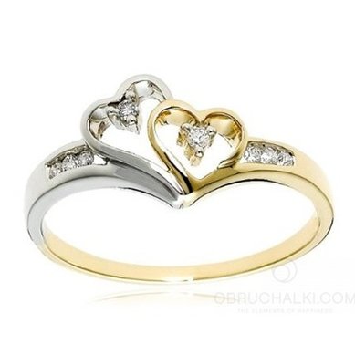 Помолвочное кольцо 12218-O15062 - Студия обручальных колец OBRUCHALKI.com