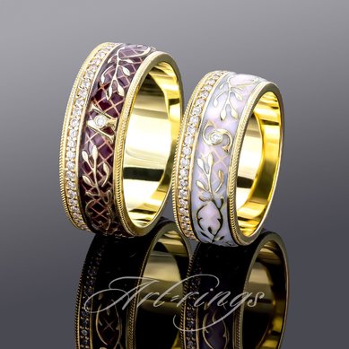 Обручальные кольца 100 | 100-A15399 - Ювелирная студия Art-Rings