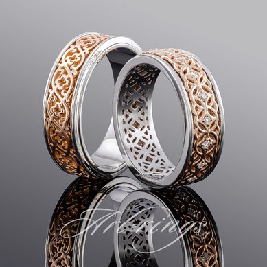 Обручальные кольца 944 | 944-A15413 - Ювелирная студия Art-Rings