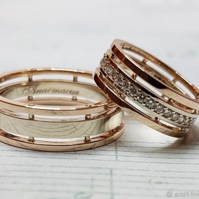 Обручальные кольца 40129774 | 40129774-Ю15554 - Ювелирный салон Ювелирный лофт go_LD