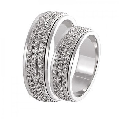 Обручальные кольца 1230 | 1230-П1689 - Ювелирные салоны Купидон Платиновая коллекция