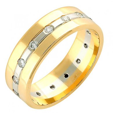 Обручальное кольцо 160112Бр15-I2165 - Ювелирный салон INEKA